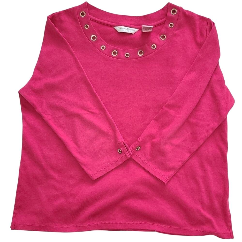 Draper's & Damon's Bling Ring Top Size Petite Large